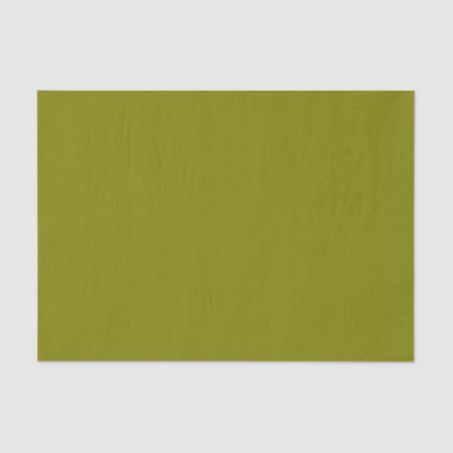 Olive Green Solid Color Tissue Paper (Front)