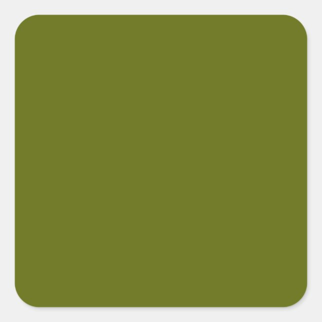 Olive Green Square Sticker (Front)