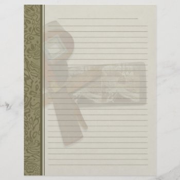 Olive Green Stereoscope Binder Paper by FamilyTreed at Zazzle