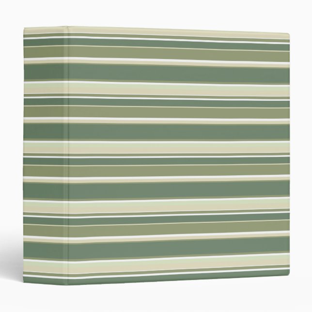 Olive green stripes 3 ring binder (Front/Spine)
