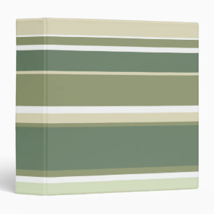 Olive green stripes 3 ring binder