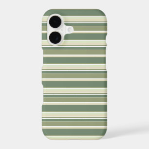 Olive green stripes iPhone 17 case