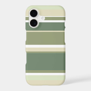 Olive green stripes iPhone 17 case