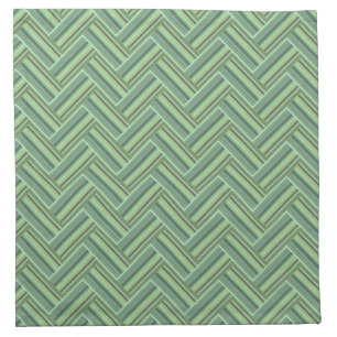 Olive green stripes double weave napkin