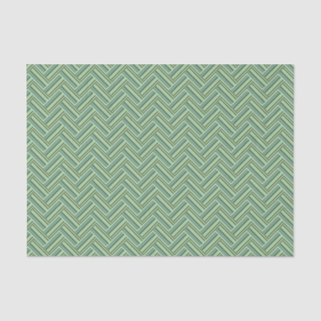 Olive green stripes double weave tissue paper (Front)