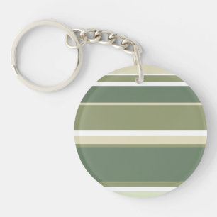 Olive green stripes keychain