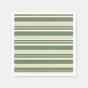 Olive green stripes napkins