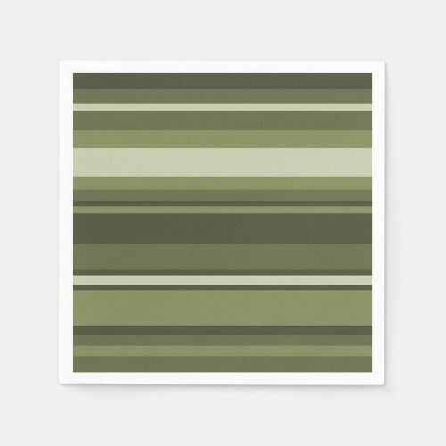 Olive green stripes napkins