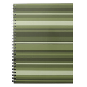Olive green stripes notebook