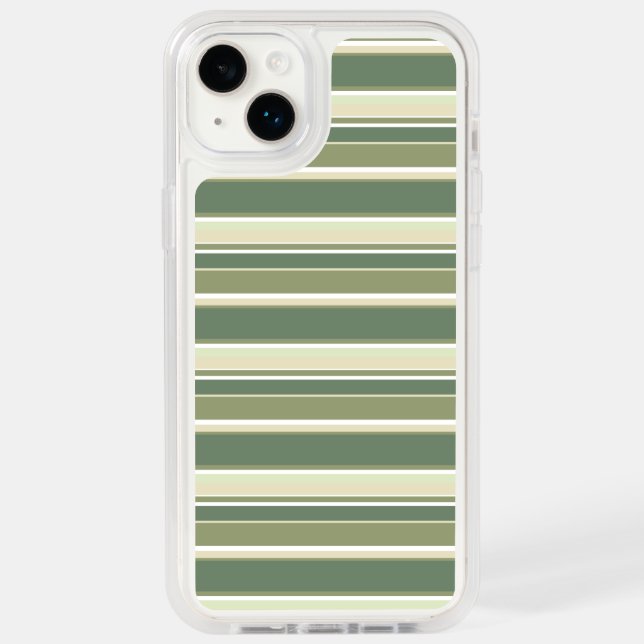 Olive green stripes otterbox iPhone case (Back)