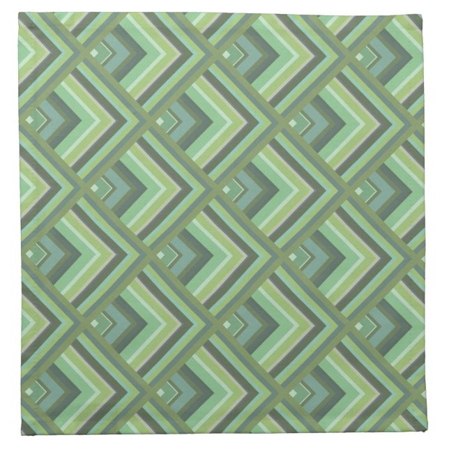 Olive green stripes scale pattern napkin (Front)