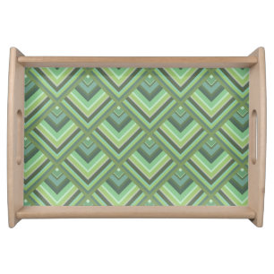 Olive green stripes scale pattern serving tray