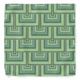 Olive green stripes square scales pattern bandana