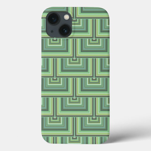Olive green stripes square scales pattern Case-Mat Case-Mate iPhone Case (Back)