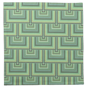Olive green stripes square scales pattern cloth napkin