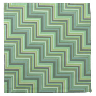 Olive green stripes stairs pattern napkin