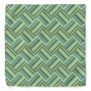 Olive green stripes weave bandana
