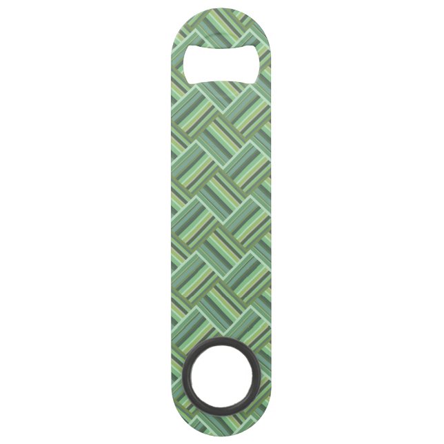 Olive green stripes weave bar key (Front)