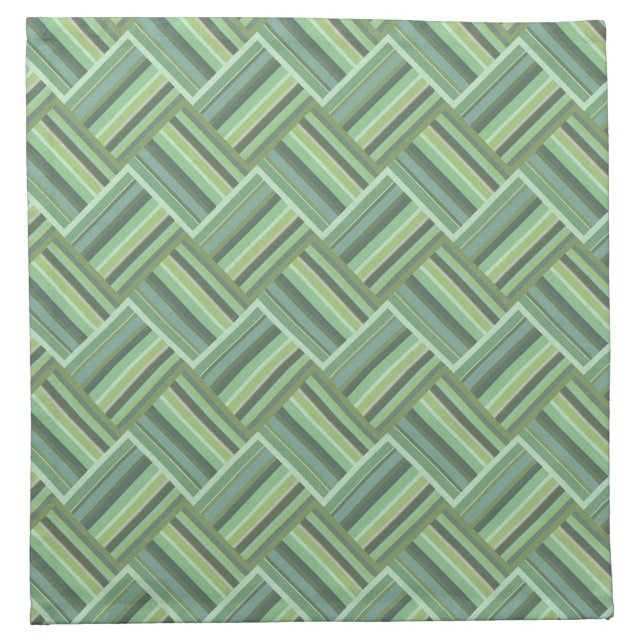 Olive green stripes weave napkin (Front)