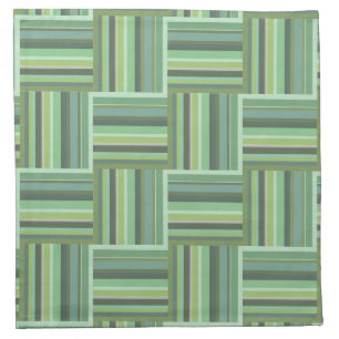 Olive green stripes weave pattern napkin