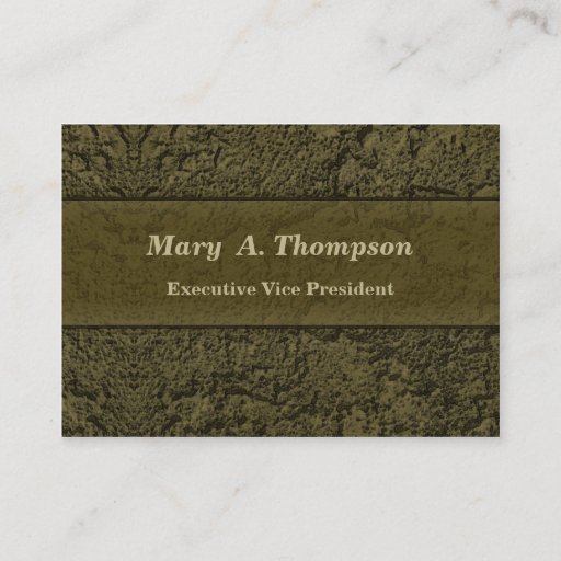 Customizable Olive Green Stucco Texture Business Card Templates