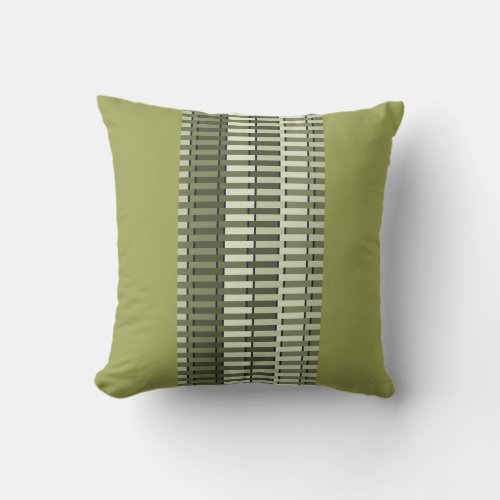 Olive Green Stylish Modern Abstract Pattern Throw Pillow
