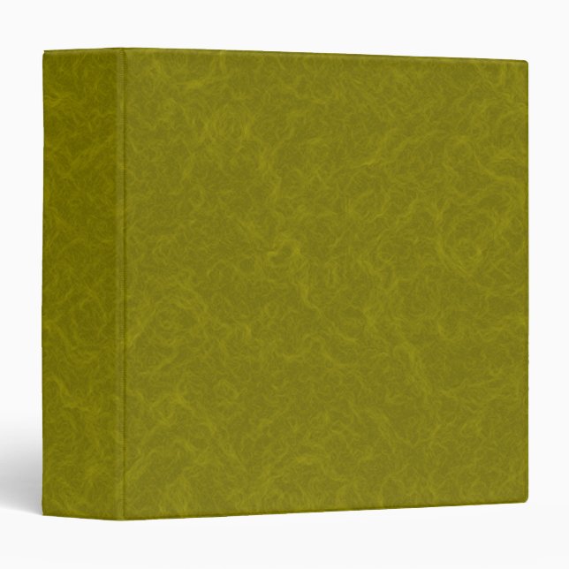Olive green surface with subtle swirling pattern 3 ring binder (Front/Spine)