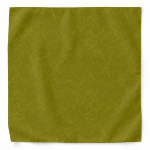 Olive green surface with subtle swirling pattern bandana