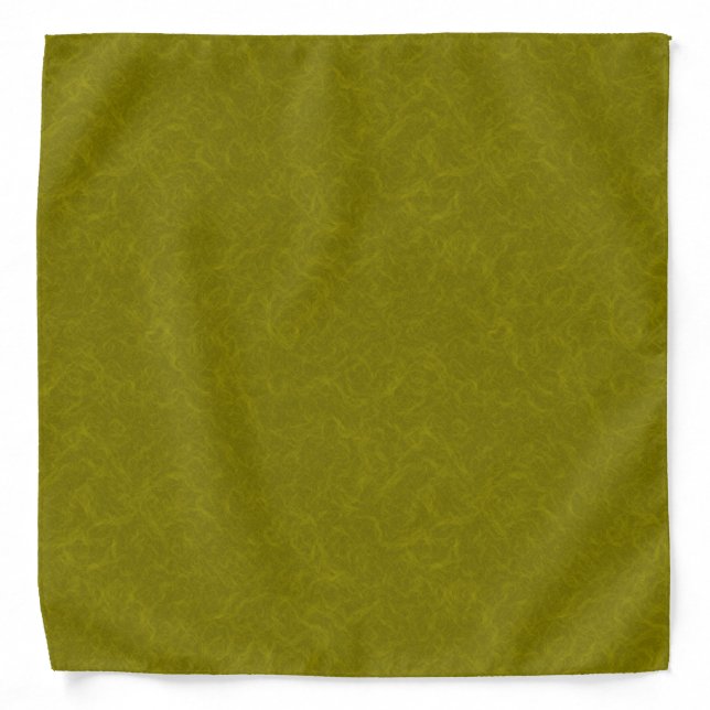 Olive green surface with subtle swirling pattern bandana (Front)