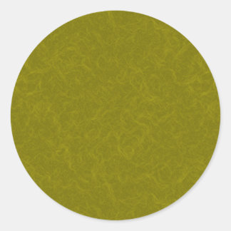 Olive green surface with subtle swirling pattern classic round sticker