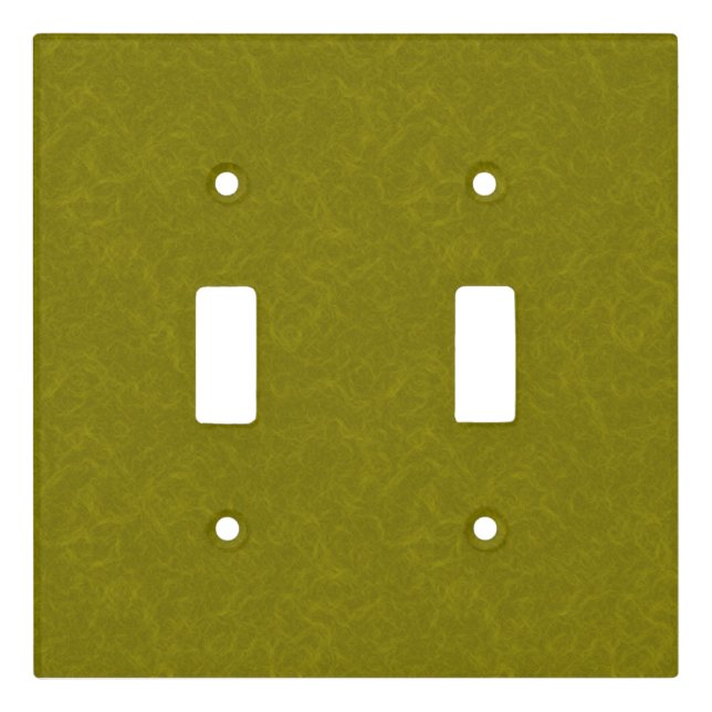 Olive green surface with subtle swirling pattern light switch cover (Front)