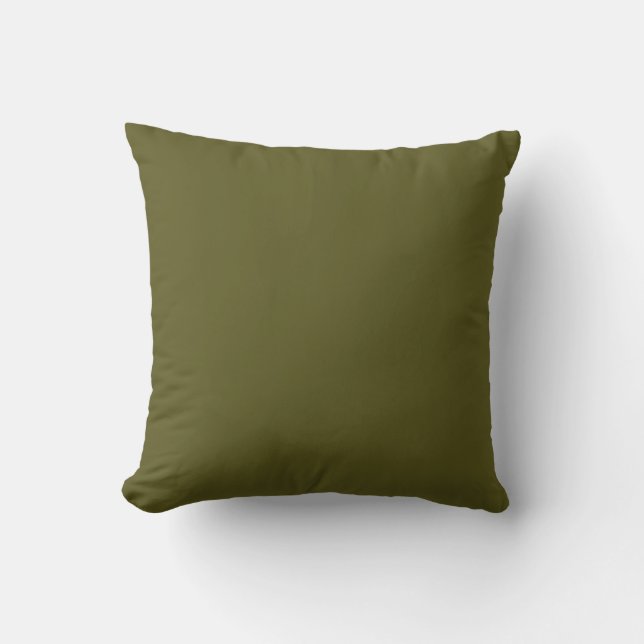 Olive green throw pillow (Front)