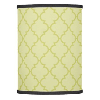 Olive Green Tone Quatrefoil Pattern Lamp Shade by BestPatterns4u at Zazzle