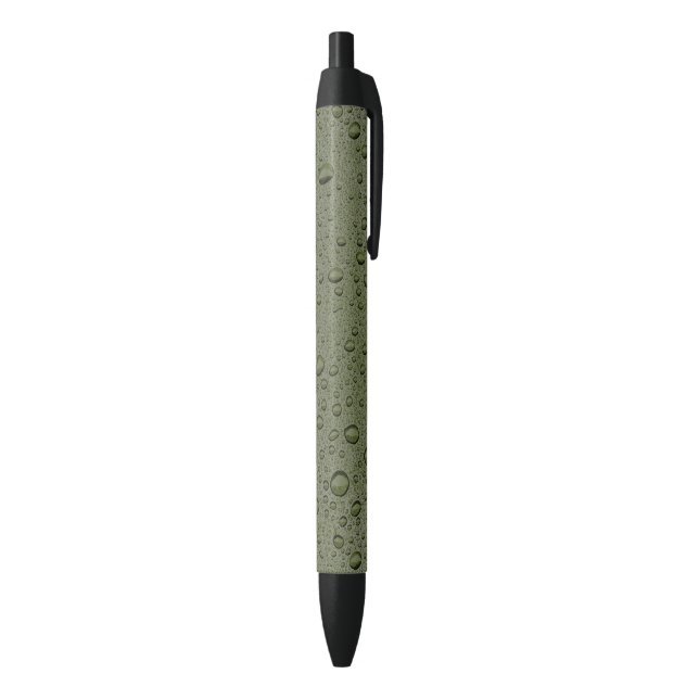 Olive green water droplets pen (Bottom (Vertical))