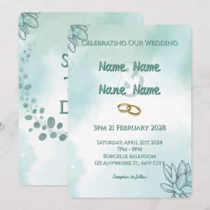 Olive Green Wedding Invitatio Save The Date