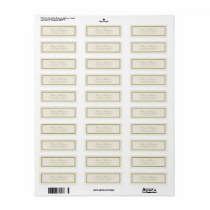 Olive Green Wedding Return Address Label