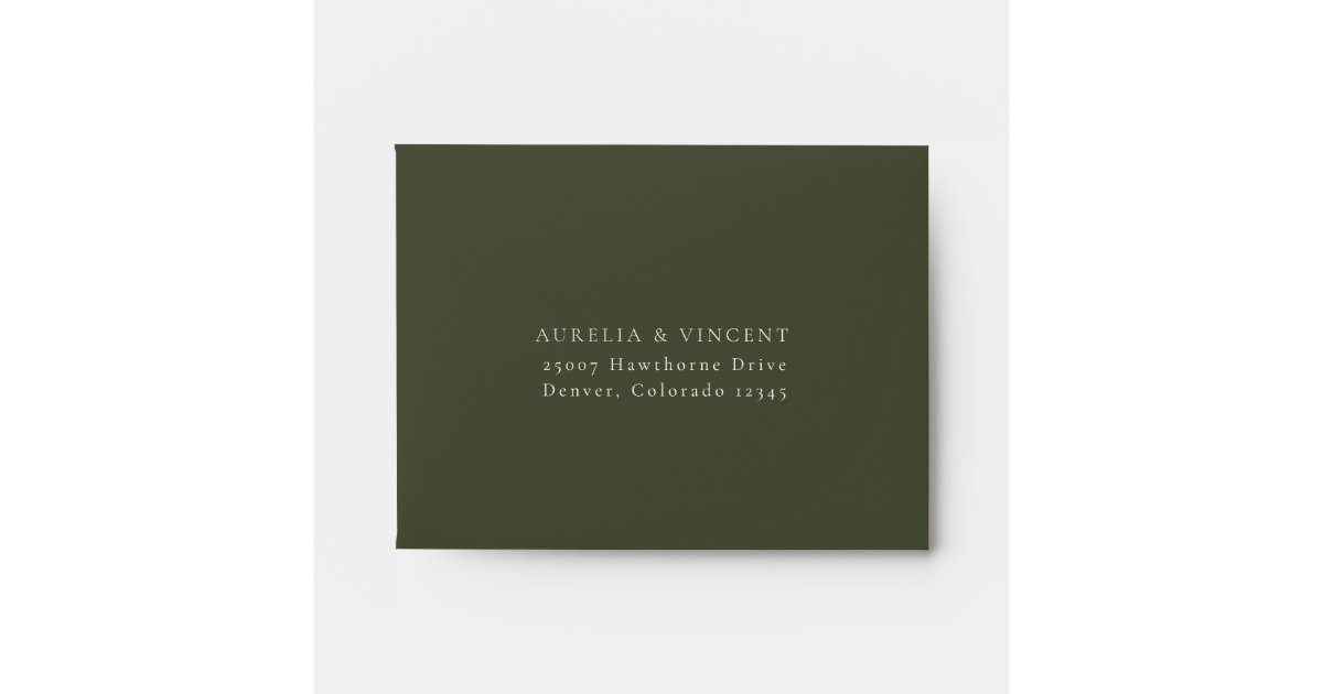 Watercolor Paper Texture A7 5x7 Wedding Invitation Envelope