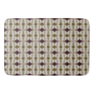 Olive Green With Purple Bath Mat