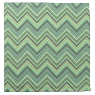 Olive green zigzag stripes cloth napkin
