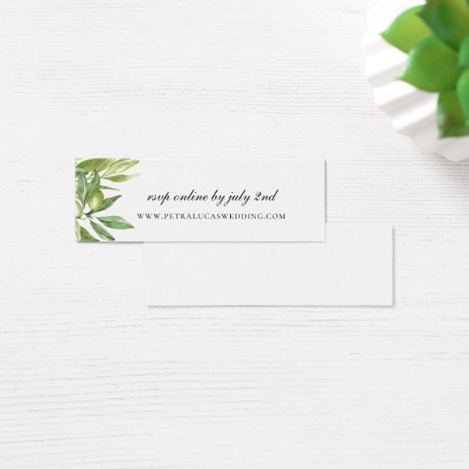 Olive Greenery Wedding Website RSVP (Desk)