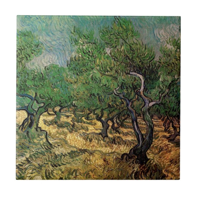 Olive Grove by Vincent van Gogh Ceramic Tile (Front)
