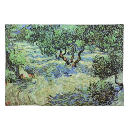 Olive Grove by Vincent van Gogh Cloth Placemat