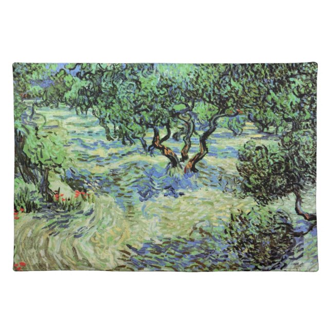 Olive Grove by Vincent van Gogh Cloth Placemat (Front)