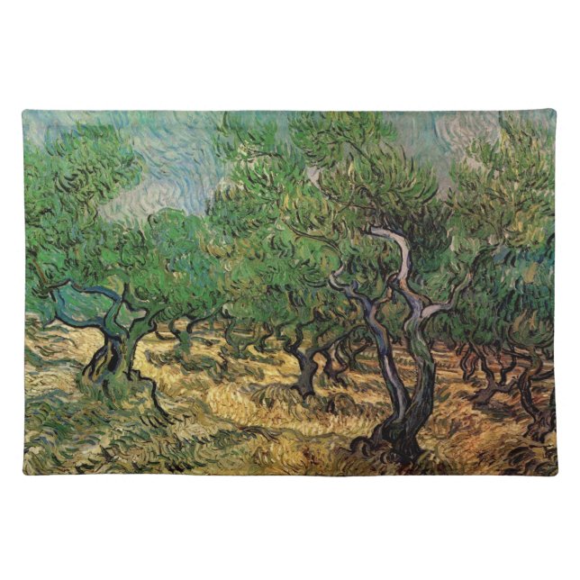 Olive Grove by Vincent van Gogh Cloth Placemat (Front)