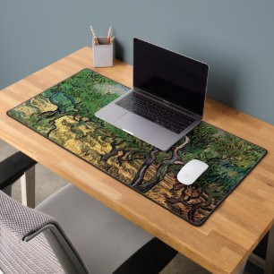 Olive Grove by Vincent van Gogh Desk Mat
