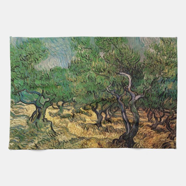 Olive Grove by Vincent van Gogh Kitchen Towel (Horizontal)
