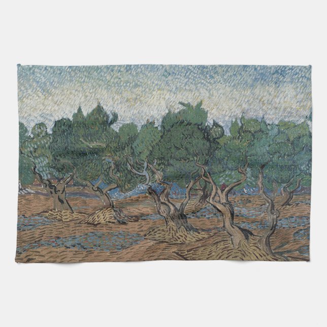 Olive Grove by Vincent Van Gogh Kitchen Towel (Horizontal)