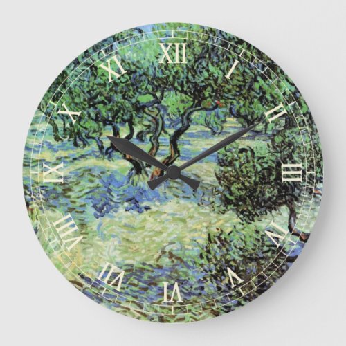 Olive Grove by Vincent van Gogh Large Clock