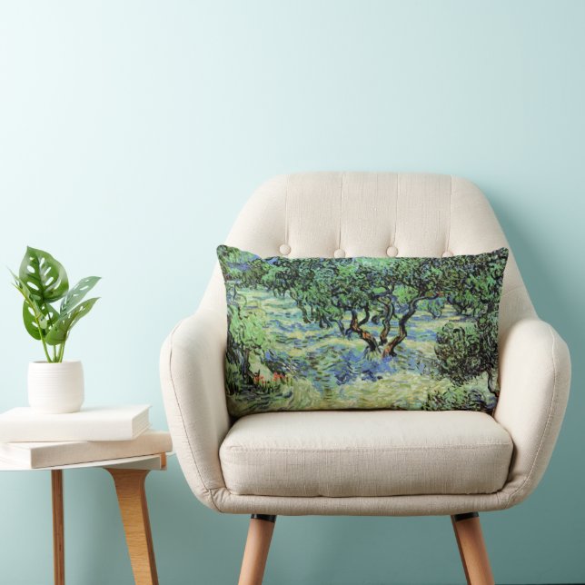 Olive Grove by Vincent van Gogh Lumbar Pillow (Chair)