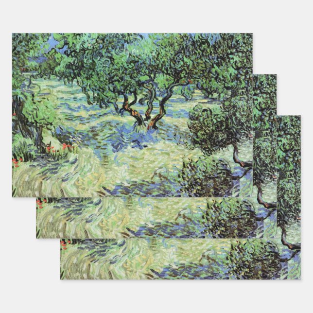 Olive Grove by Vincent van Gogh Wrapping Paper Sheets (Set)